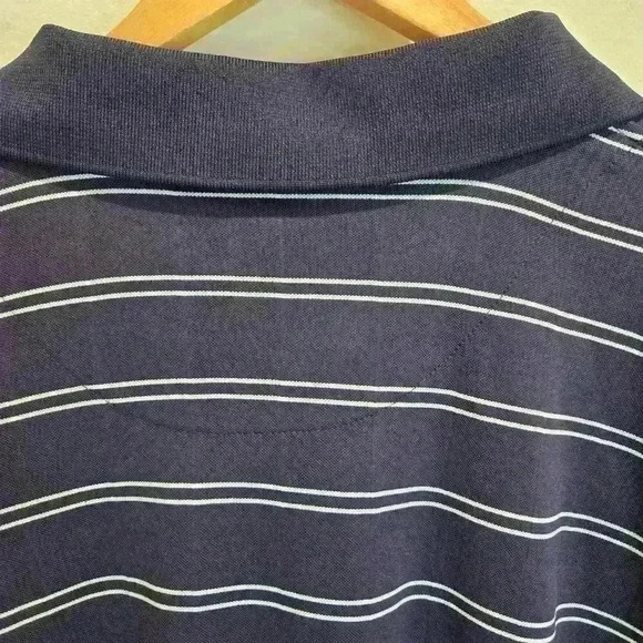 PGA Tour Men's XXL Striped Navy Golf Polo Shirt - Picture 7 of 11